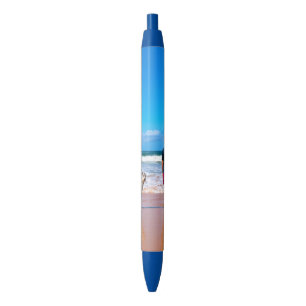 Aangepaste foto-pen Uw zomerontwerp - met huisdier Blauwe Inkt Pen
