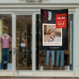 Aangepaste foto Percentage van Black Friday Sale Spandoek