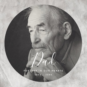 Aangepaste foto Persoonlijke herdenkingseerbetoon Ronde Sticker