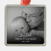 Aangepaste foto Persoonlijke Memorial Death Metal Metalen Ornament (Voorkant)