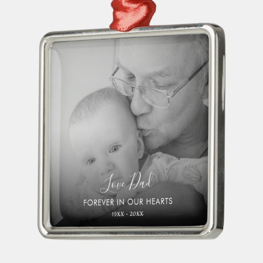 Aangepaste foto Persoonlijke Memorial Death Metal Metalen Ornament (Links)