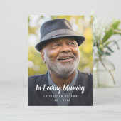 Aangepaste foto Persoonlijke Memorial Tribution Fu Kaart (Staand voorkant)