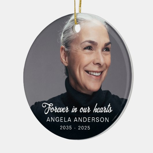 Aangepaste foto Persoonlijke Memorial Tribution Fu Keramisch Ornament (Links)