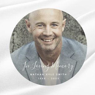 Aangepaste foto Persoonlijke Memorial Tribution Fu Ronde Sticker