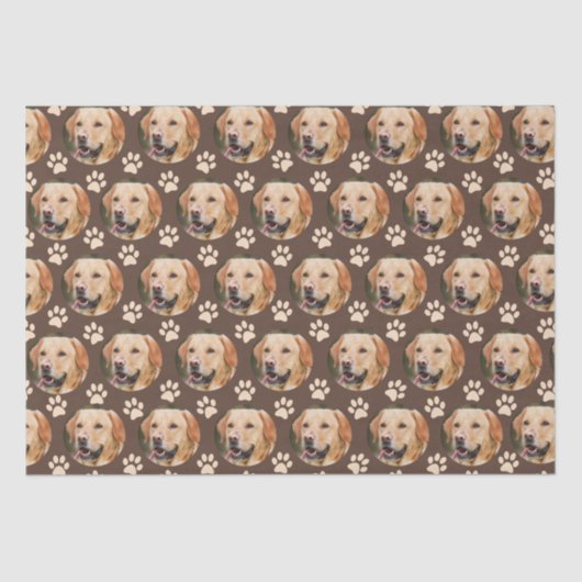 Aangepaste foto Pet Photo Pattern Dog Tissuepapier (Voorkant)