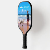 Aangepaste foto Pickleball Paddle met tekstnaam (Links)
