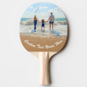 Aangepaste foto Ping Pong Paddle met tekstnaam Tafeltennisbatje (Achterkant)