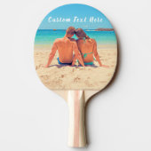 Aangepaste foto Ping Pong Paddle met tekstnaam Tafeltennisbatje (Achterkant)