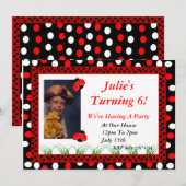 Aangepaste foto Polka Dots Kaart (Voorkant / Achterkant)