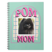 Aangepaste Foto Pom Dog Mom Shirt Pomeranian Owner Notitieboek (Voorkant)
