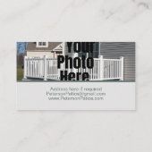 Aangepaste foto-poort Patio Deck Construction Visitekaartje (Achterkant)