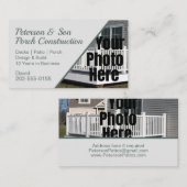 Aangepaste foto-poort Patio Deck Construction Visitekaartje (Voorkant / Achterkant)