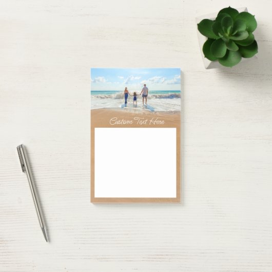 Aangepaste Foto Post-it® notes met Tekst (Kantoor)