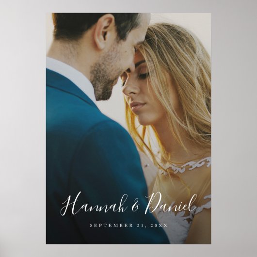 Aangepaste foto Poster met Whimsical Script (Voorkant)