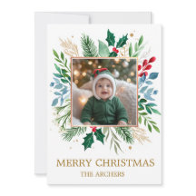 Aangepaste foto Prettig kerstfeest Waterverf Botan