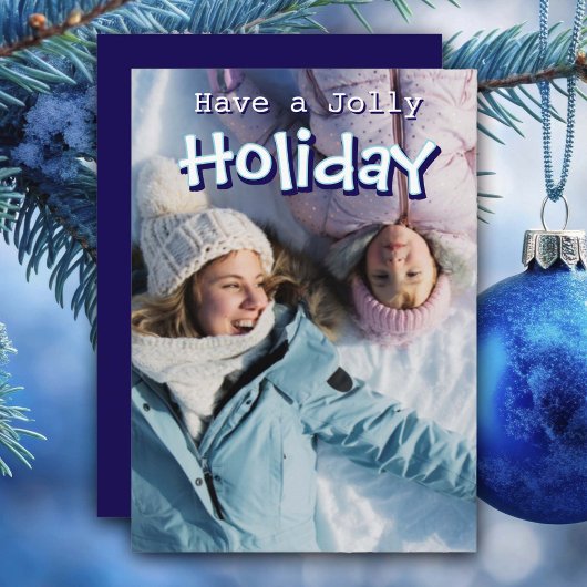 Aangepaste foto prettige feestdagen kerstkaart