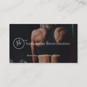 Aangepaste foto professionele fitness personal tra visitekaartje
