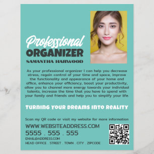 Aangepaste foto, professionele organisator flyer