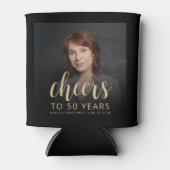 Aangepaste foto Proost 50ste verjaardagsfeest Blikjeskoeler (Voorkant)