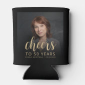 Aangepaste foto Proost 50ste verjaardagsfeest Blikjeskoeler (Achterkant)