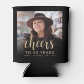 Aangepaste foto Proost 60e verjaardag Party Blikjeskoeler (Voorkant)