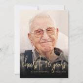 Aangepaste foto Proost 90ste verjaardagsfeestje Kaart (Voorkant)