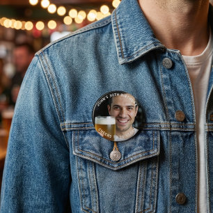 Aangepaste foto proost op 30 jaar verjaardagsbadge ronde button 4,0 cm