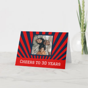 Aangepaste foto, Proost op elke leeftijd Verjaarda Feestdagen Kaart