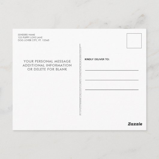 Aangepaste foto puppy hond verjaardagsfeest uitnod briefkaart (Achterkant)