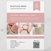 Aangepaste Foto QR Bakery Flyer (Voorkant)