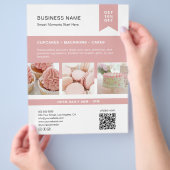 Aangepaste Foto QR Bakery Flyer (Hand)