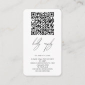 Aangepaste foto QR-code bruiloft Website RSVP-kaar Informatiekaartje (Voorkant)