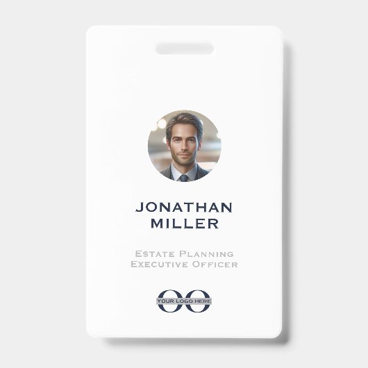 Aangepaste foto QR-code personeels ID-badge Badge (Voorzijde)