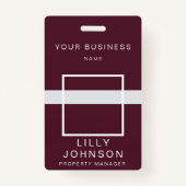 Aangepaste Foto & QR Code Professionele ID Badge (Voorkant)