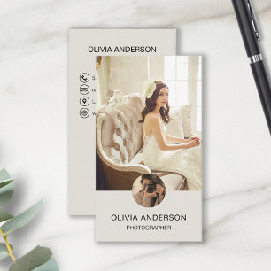 Aangepaste Foto QR Code Social Media Fotograaf Visitekaartje