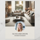 Aangepaste Foto QR Code Social Media Professional Flyer (Voorkant)