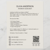 Aangepaste foto QR-code sociale media professionee Flyer (Achterkant)