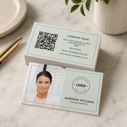 Aangepaste foto QR-code visitekaartje