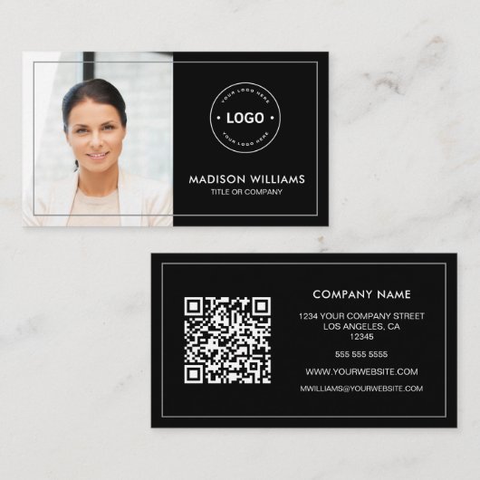 Aangepaste foto QR-code visitekaartje (Voorkant / Achterkant)