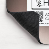 Aangepaste foto QR-code zakelijk logo Muismat (Hoek)