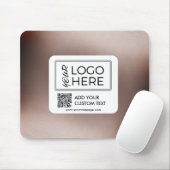 Aangepaste foto QR-code zakelijk logo Muismat (Met muis)