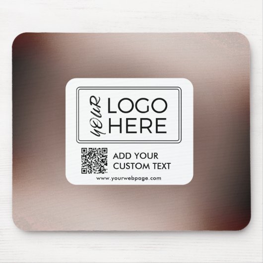 Aangepaste foto QR-code zakelijk logo Muismat (Voorkant)