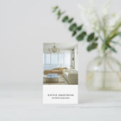 Aangepaste Foto QR Professionele Interieurontwerpe Visitekaartje (Staand voorkant)