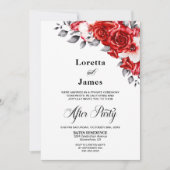 Aangepaste foto Red Rose Floral Weddenschap Kaart (Voorkant)