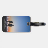 Aangepaste foto romantisch modern Save the Date Bagagelabel (Achterkant horizontaal)