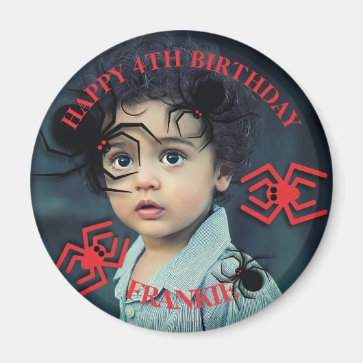 Aangepaste foto Rond Magnet Magneet (Voorkant)