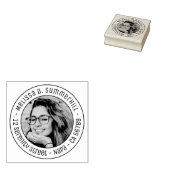 Aangepaste foto ronde adres 	rubberstempel (Gestempeld)