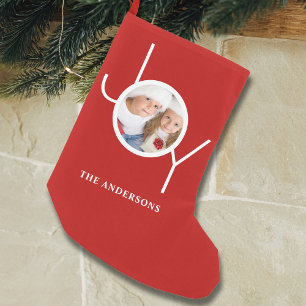 Aangepaste foto rood kleine kerstsok