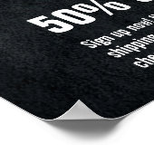 Aangepaste Foto Rood Zwart Vrijdag Product Promo Poster (Hoek)