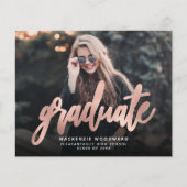 Aangepaste foto roze gouden script afstudeeraankon (Voorkant)